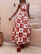 Floral Trim Unique Printed Graceful One Shoulder Flared Maxi Dress InsStreet